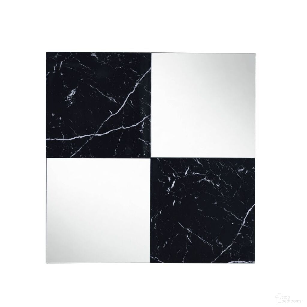 The appearance of Acme Angwin Wall Accent Mirror In Mirrored And Faux Marble designed by ACME in the glam interior design. This mirrored piece of furniture was selected by 1StopBedrooms from Angwin Collection to add a touch of cosiness and style into your home. Sku: 97565. Material: Wood.