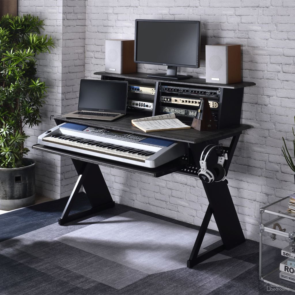 The appearance of Annette 47 Inch Music Desk In Black Finish designed by ACME in the industrial interior design. This black piece of furniture was selected by 1StopBedrooms from Humanity Collection to add a touch of cosiness and style into your home. Sku: OF00991. Material: Wood.