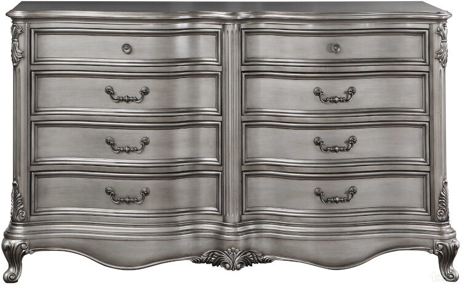 The appearance of Ariadne Dresser In Antique Platinum Finish designed by ACME in the transitional interior design. This antique platinum piece of furniture was selected by 1StopBedrooms from Ariadne Collection to add a touch of cosiness and style into your home. Sku: BD00606. Material: Wood.