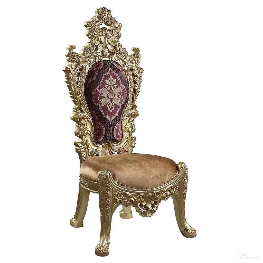 The appearance of Acme Bernadette Side Chair Set Of 2 designed by ACME in the transitional interior design. This gold piece of furniture  was selected by 1StopBedrooms from Bernadette Collection to add a touch of cosiness and style into your home. Sku: DN01471. Material: Wood. Chair Type: Side Chair.