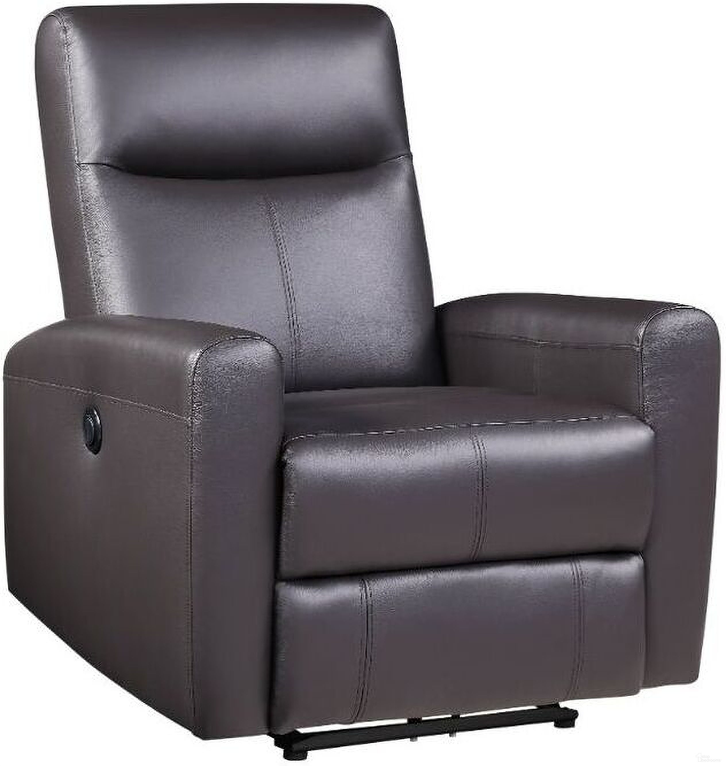 The appearance of Acme Blane Power Motion Recliner In Brown Top Grain Leather Match designed by ACME in the modern / contemporary interior design. This brown piece of furniture was selected by 1StopBedrooms from Blane Collection to add a touch of cosiness and style into your home. Sku: 59773. Material: Metal.