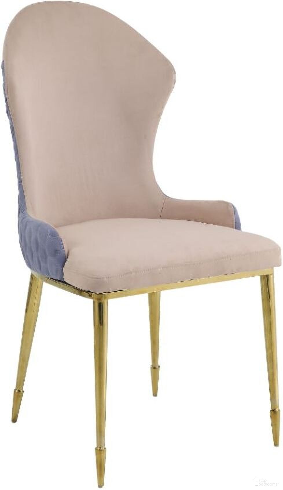The appearance of Acme Caolan Side Chair Set Of 2 In Tan and Gold designed by ACME in the glam interior design. This tan and gold piece of furniture was selected by 1StopBedrooms from Caolan Collection to add a touch of cosiness and style into your home. Sku: 72469. Material: Stainless Steel. Chair Type: Side Chair.