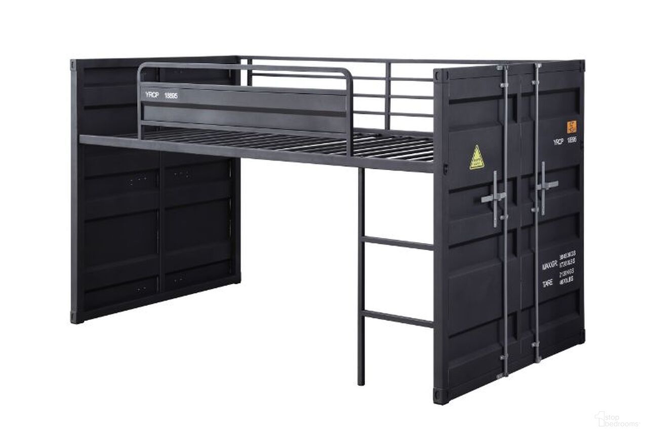The appearance of Acme Cargo Twin Loft Bed With Slide In Gunmetal Finish designed by ACME in the modern / contemporary interior design. This gunmetal piece of furniture was selected by 1StopBedrooms from Cargo Collection to add a touch of cosiness and style into your home. Sku: 38305HB;38306RL. Material: Metal. Bed Size: Twin. Bed Type: Loft Bed.