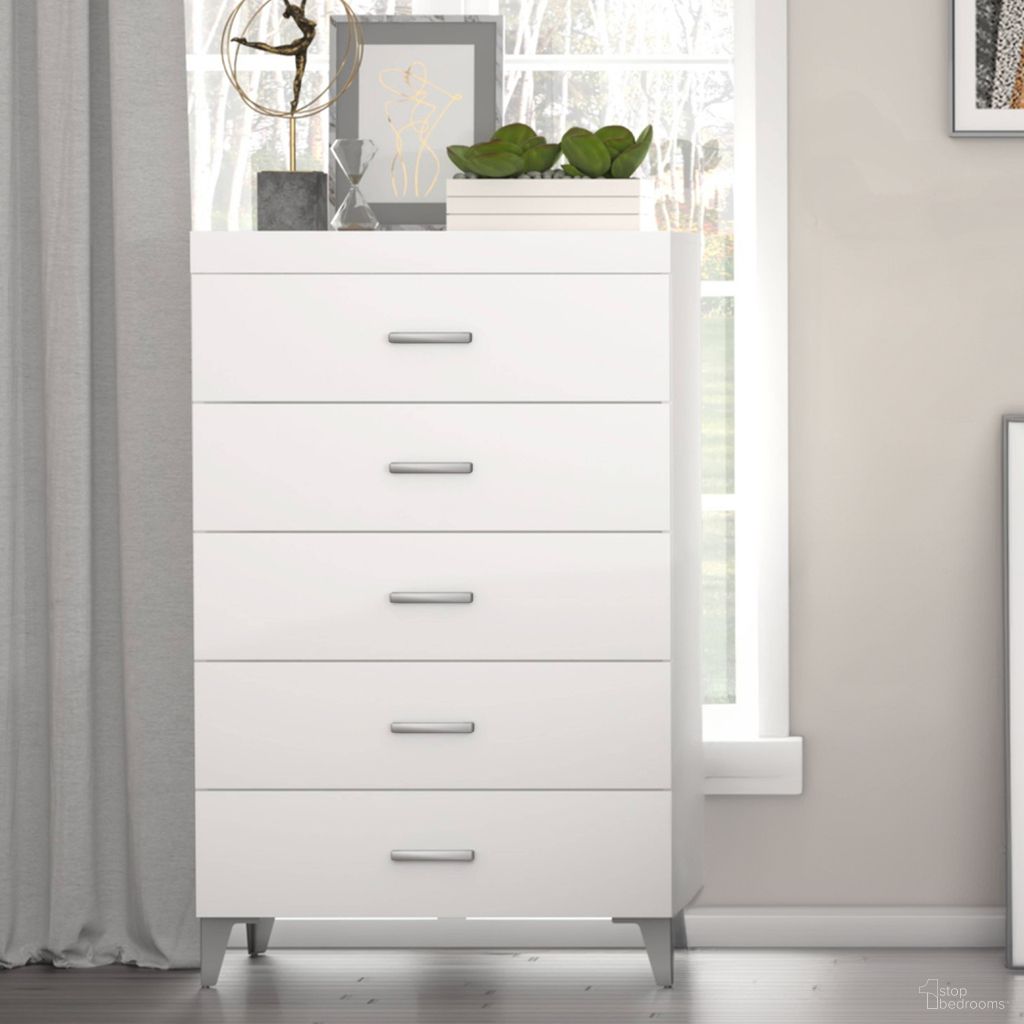 The appearance of Acme Casilda Chest In White Finish designed by ACME in the modern / contemporary interior design. This white piece of furniture was selected by 1StopBedrooms from Casilda Collection to add a touch of cosiness and style into your home. Sku: BD00648. Material: Wood.