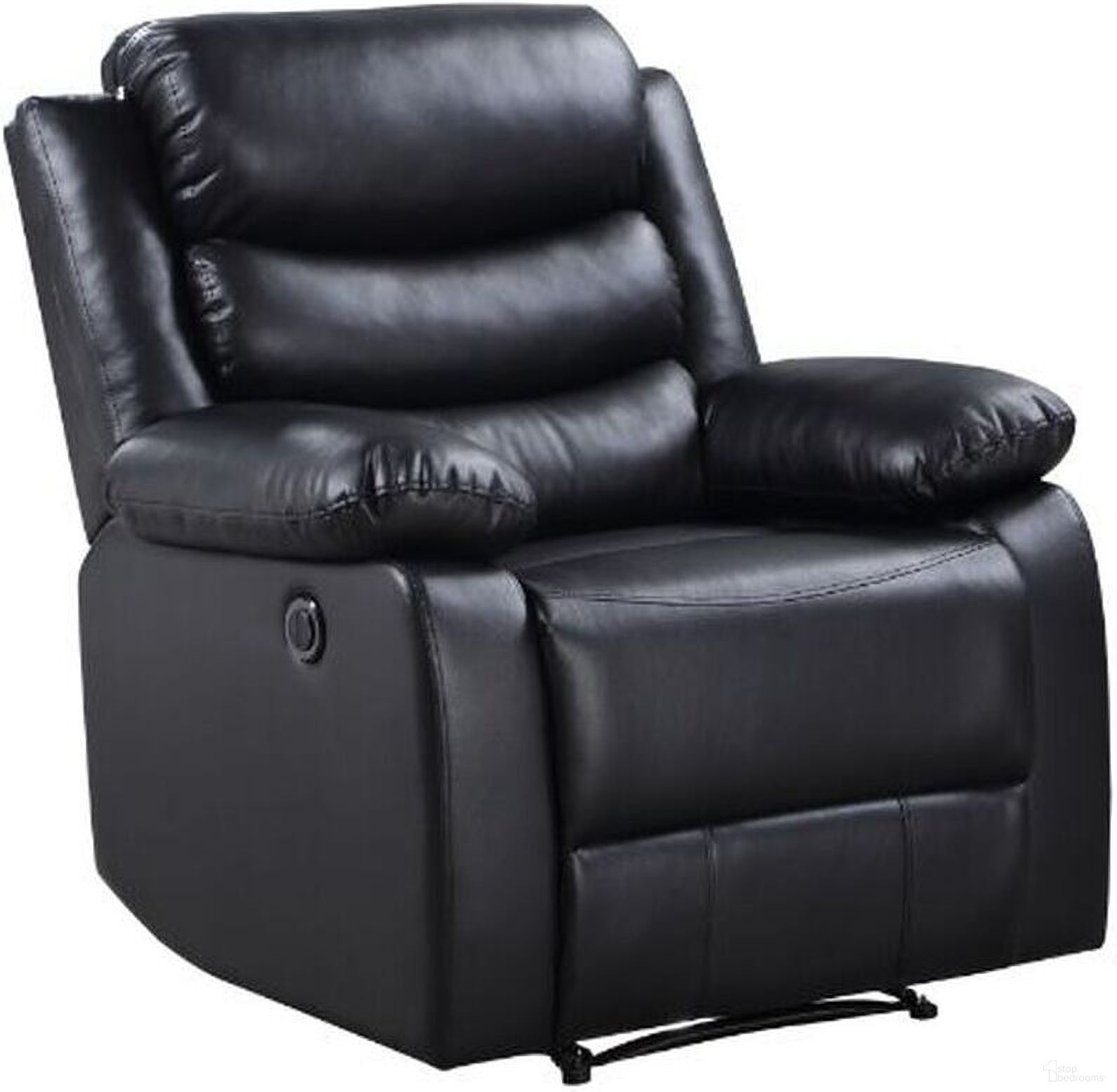 The appearance of Acme Eilbra Power Recliner In Black Pu designed by ACME in the modern / contemporary interior design. This black piece of furniture  was selected by 1StopBedrooms from Eilbra Collection to add a touch of cosiness and style into your home. Sku: 56910. Material: Wood.