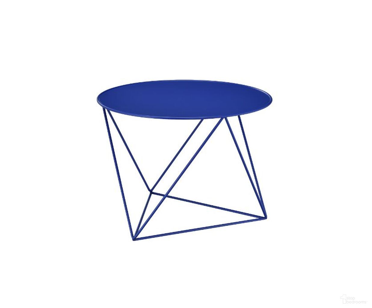 The appearance of Acme Epidia Accent Table In Blue Finish designed by ACME in the modern / contemporary interior design. This blue piece of furniture  was selected by 1StopBedrooms from Epidia Collection to add a touch of cosiness and style into your home. Sku: 97840. Material: Metal.