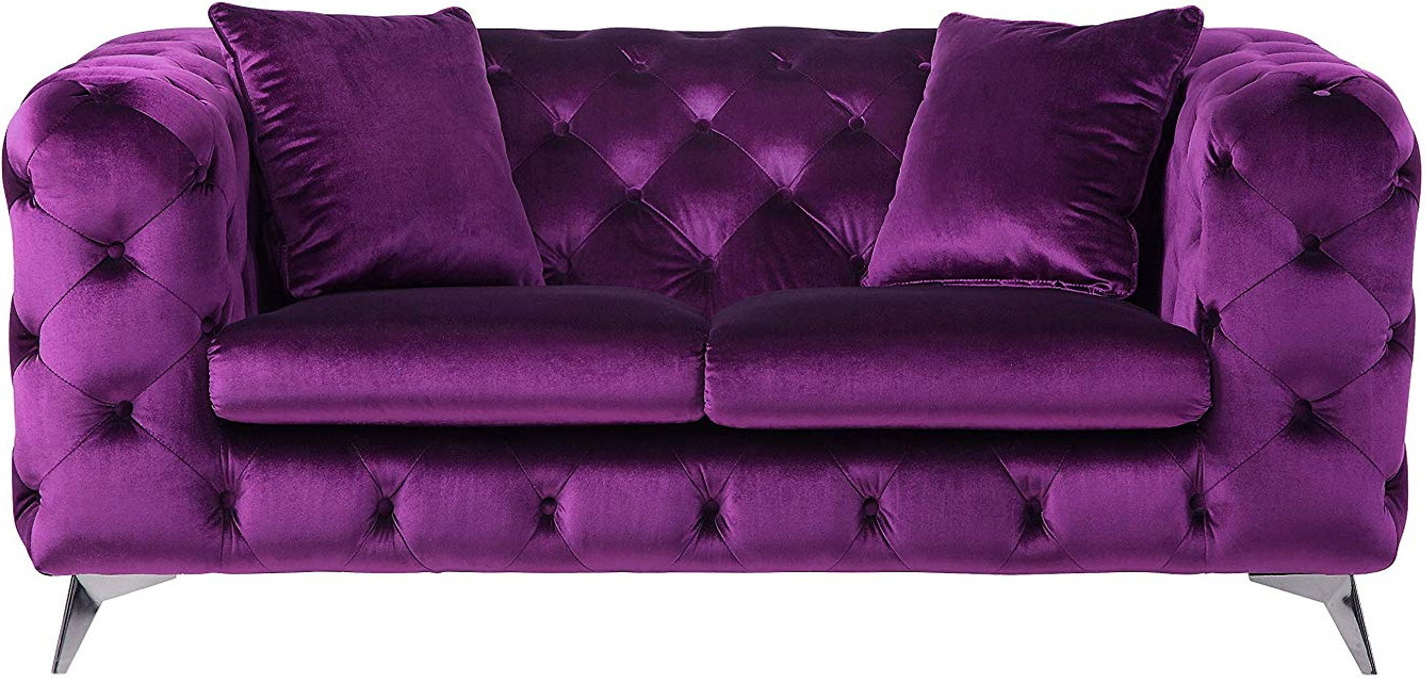 Acme Furniture Atronia Living Room Set in Purple 1StopBedrooms