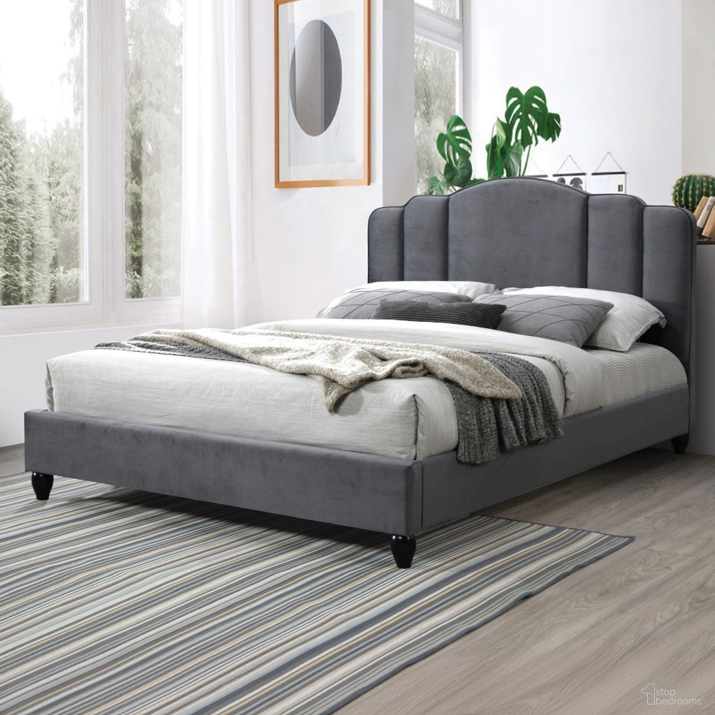 The appearance of Acme Giada Eastern King Bed In Charcoal Fabric designed by ACME in the modern / contemporary interior design. This charcoal piece of furniture  was selected by 1StopBedrooms from Giada Collection to add a touch of cosiness and style into your home. Sku: 28967EK-HB;28968EK-FR. Bed Type: Platform Bed. Material: Wood. Bed Size: Eastern King.