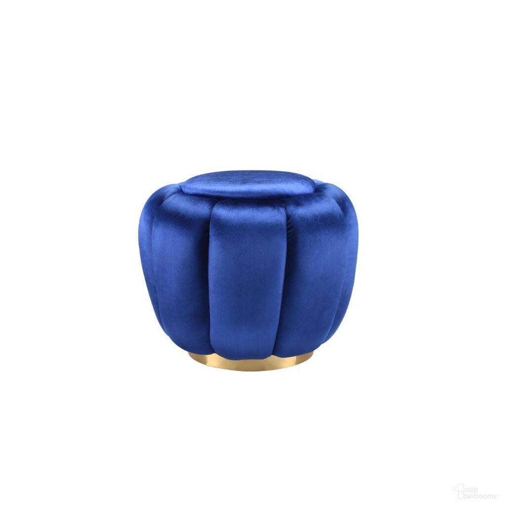 The appearance of Acme Heiress Ottoman In Sapphire Blue Velvet designed by ACME in the modern / contemporary interior design. This blue piece of furniture was selected by 1StopBedrooms from Heiress Collection to add a touch of cosiness and style into your home. Sku: 96464. Material: Velvet.