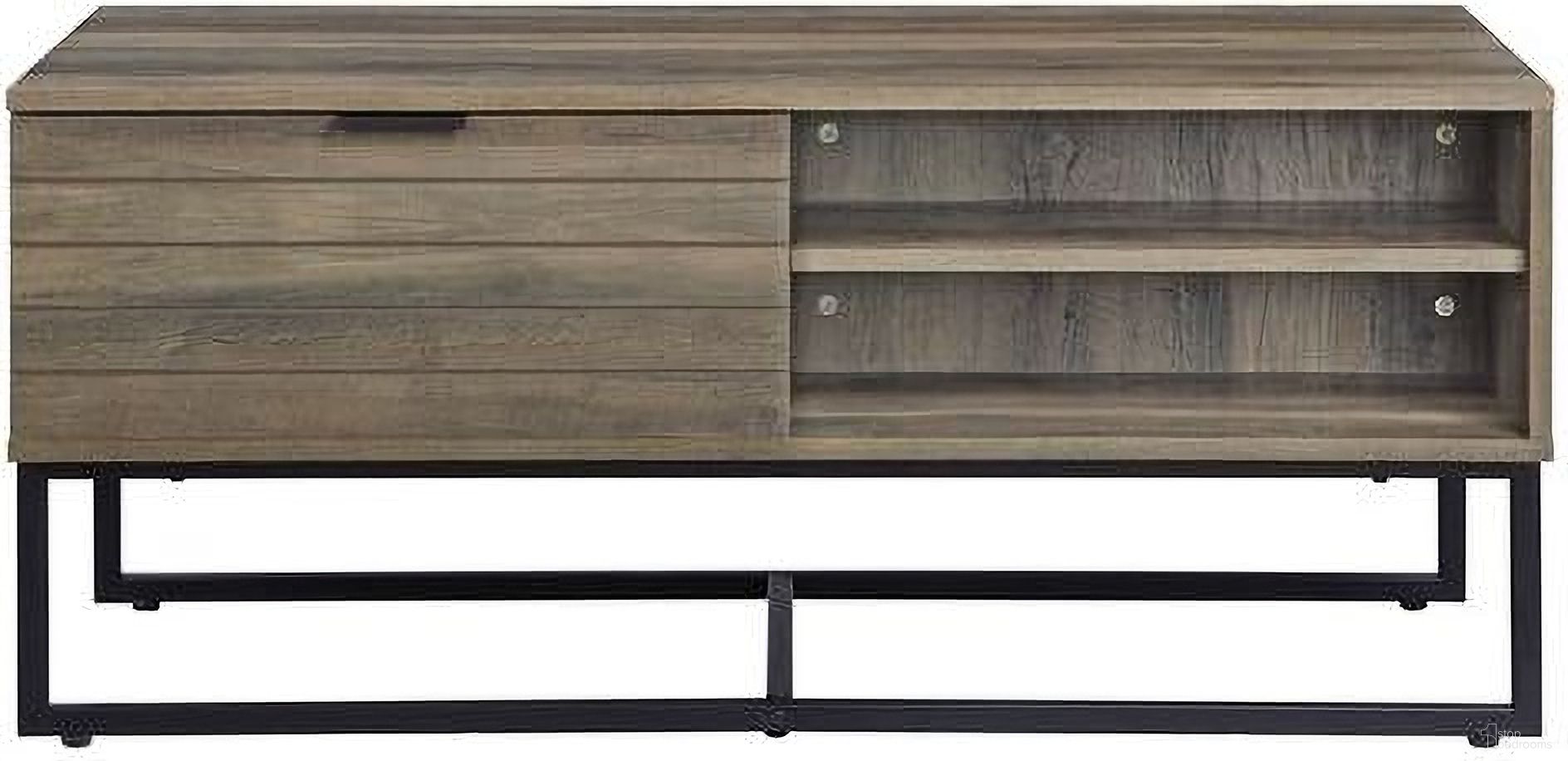 The appearance of Acme Homare Coffee Table designed by ACME in the industrial interior design. This rustic oak and black piece of furniture  was selected by 1StopBedrooms from Homare Collection to add a touch of cosiness and style into your home. Sku: LV00323. Material: Wood.