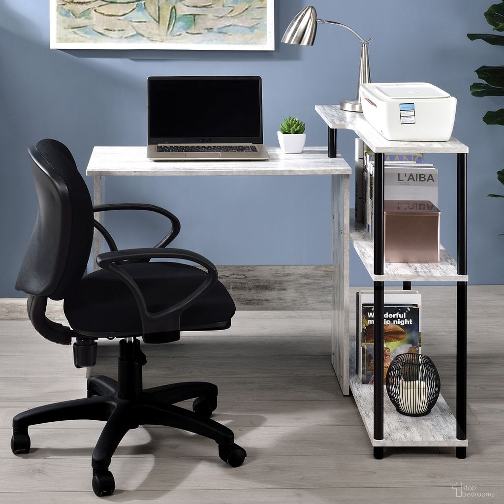 The appearance of Acme Ievi Writing Desk In Antique White And Black Finish designed by ACME in the industrial interior design. This antique white piece of furniture  was selected by 1StopBedrooms from Ievi Collection to add a touch of cosiness and style into your home. Sku: 92752. Material: Wood.