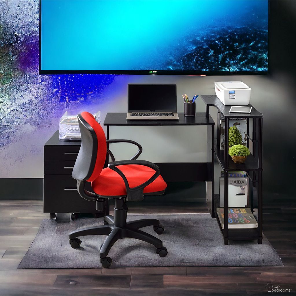 The appearance of Acme Ievi Writing Desk In Black Finish designed by ACME in the industrial interior design. This black piece of furniture was selected by 1StopBedrooms from Ievi Collection to add a touch of cosiness and style into your home. Sku: 92754. Material: Wood.