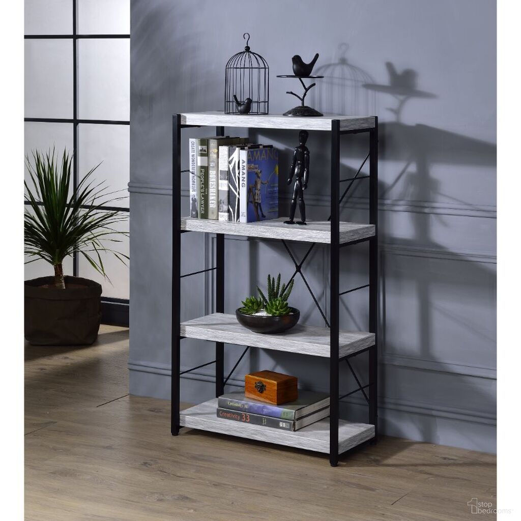 The appearance of Jurgen Bookshelf In Antique White and Black designed by ACME in the industrial interior design. This antique white piece of furniture was selected by 1StopBedrooms from Jurgen Collection to add a touch of cosiness and style into your home. Sku: 92917. Material: Wood.