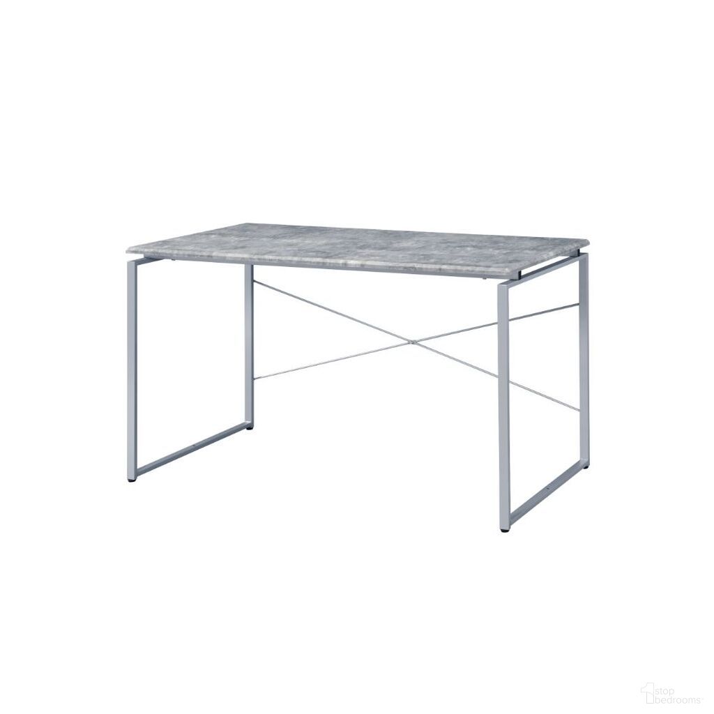 The appearance of Acme Jurgen Desk In Faux Concrete And Silver designed by ACME in the industrial interior design. This black piece of furniture was selected by 1StopBedrooms from Jurgen Collection to add a touch of cosiness and style into your home. Sku: 92905. Material: Wood.