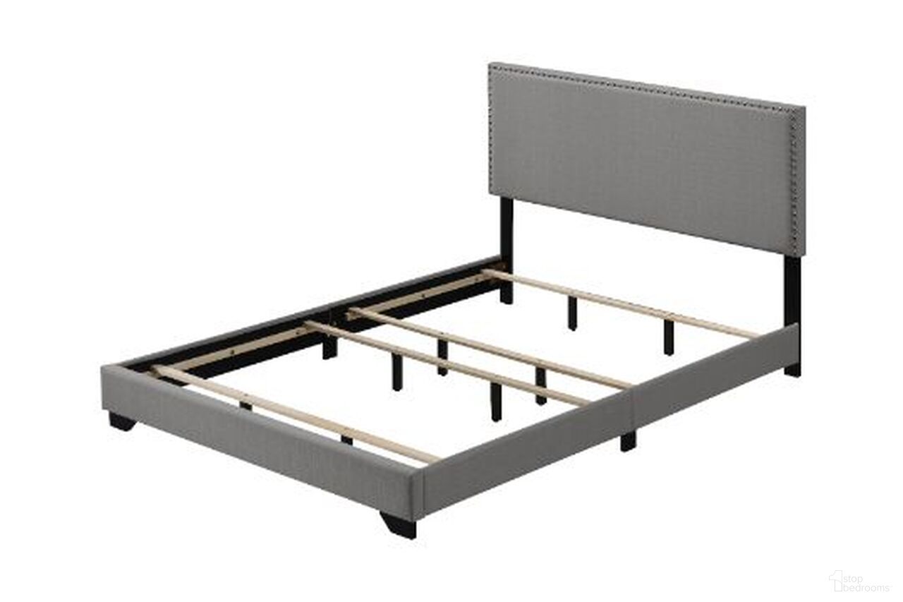 The appearance of Acme Leandros Queen Bed In Light Gray Fabric designed by ACME in the modern / contemporary interior design. This light gray piece of furniture was selected by 1StopBedrooms from Leandros Collection to add a touch of cosiness and style into your home. Sku: 27430Q. Bed Type: Platform Bed. Material: Wood. Bed Size: Queen.