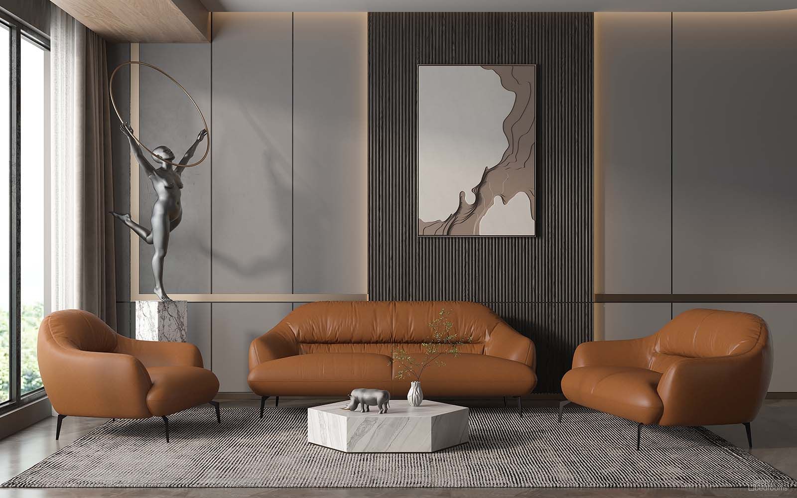 The appearance of Leonia Chair In Cognac designed by ACME in the modern / contemporary interior design. This cognac piece of furniture was selected by 1StopBedrooms from Leonia Collection to add a touch of cosiness and style into your home. Sku: LV00939. Material: Wood.
