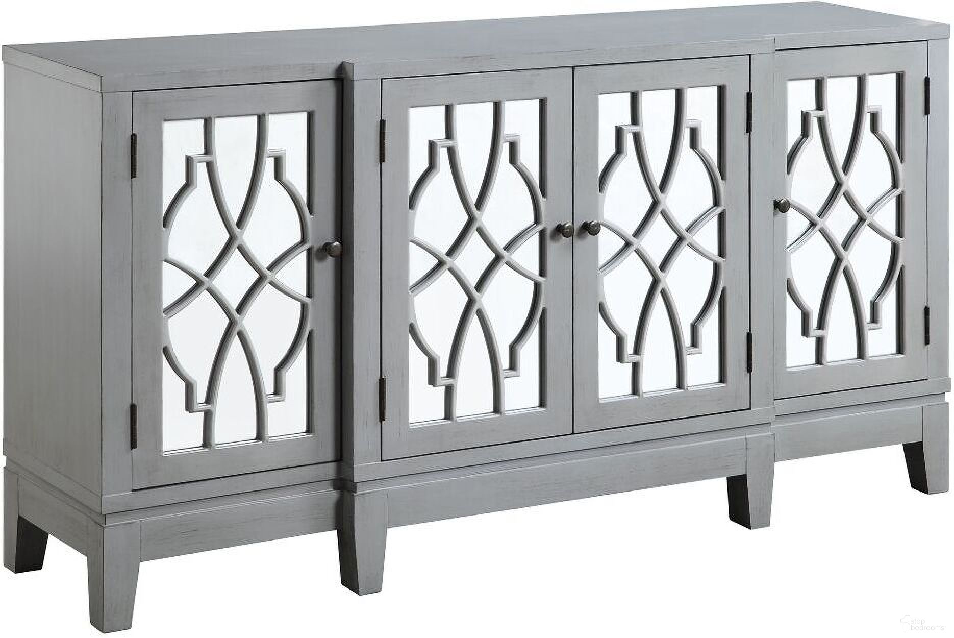 Acme Magdi Console Table In Antique Gray Finish