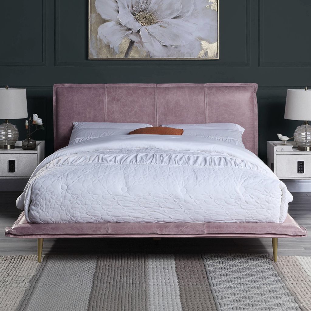 The appearance of Acme Metis Eastern King Bed In Pink Top Grain Leather designed by ACME in the industrial interior design. This pink piece of furniture was selected by 1StopBedrooms from Metis Collection to add a touch of cosiness and style into your home. Sku: BD00560EK1;BD00560EK2;BD00560EK3. Bed Type: Platform Bed. Material: Metal. Bed Size: Eastern King.