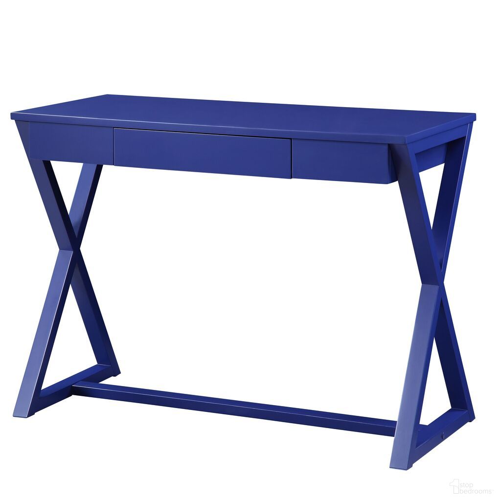 The appearance of Acme Nalo Writing Desk In Twilight Blue Finish designed by ACME in the modern / contemporary interior design. This blue piece of furniture was selected by 1StopBedrooms from Nalo Collection to add a touch of cosiness and style into your home. Sku: OF00173. Material: Wood.