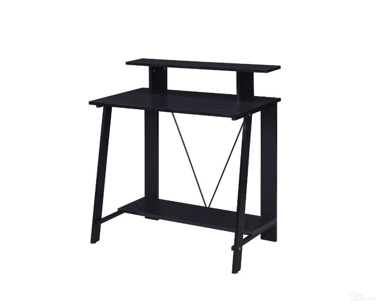 The appearance of Acme Nypho Writing Desk In Black Finish designed by ACME in the industrial interior design. This black piece of furniture was selected by 1StopBedrooms from Nypho Collection to add a touch of cosiness and style into your home. Sku: 92734. Material: Wood.