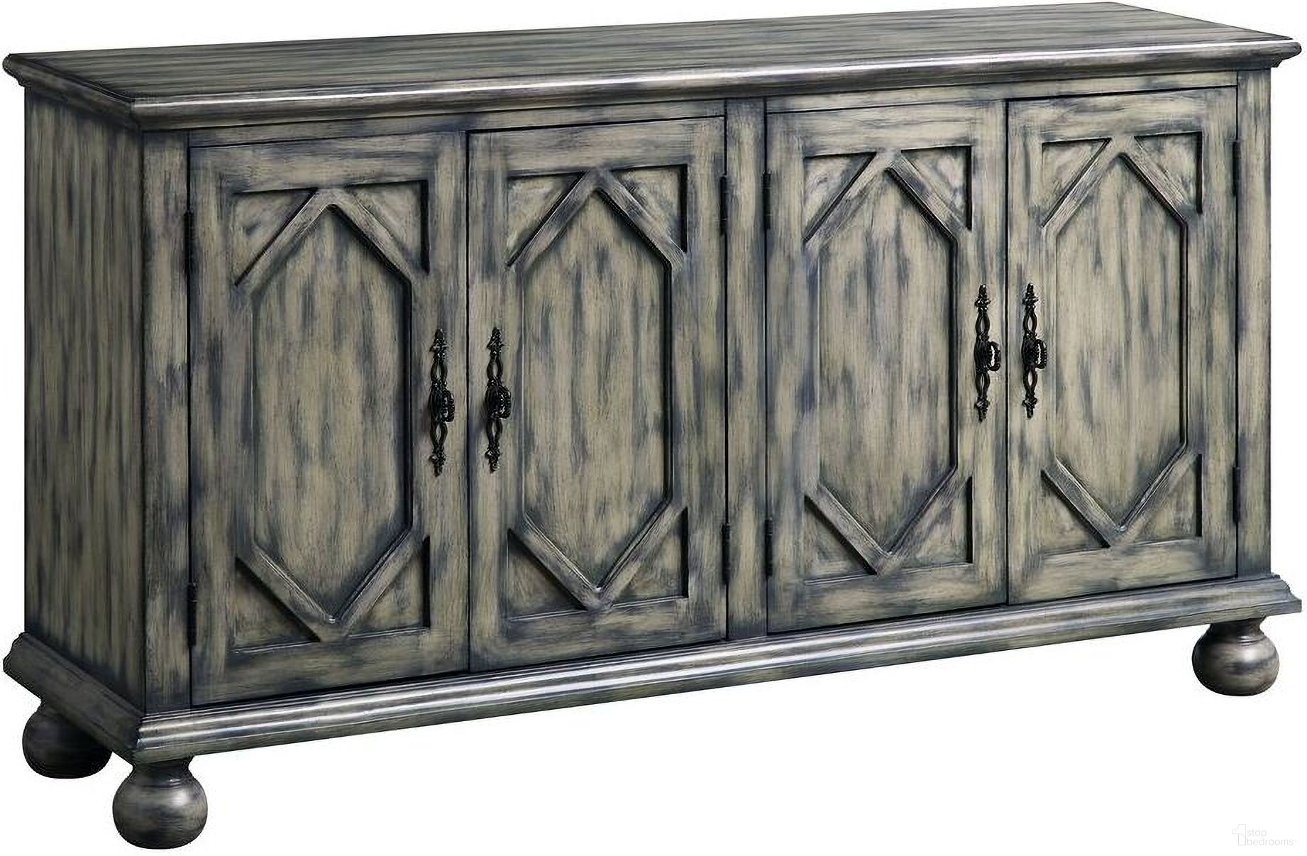 Acme Pavan Console Table In Rustic Gray