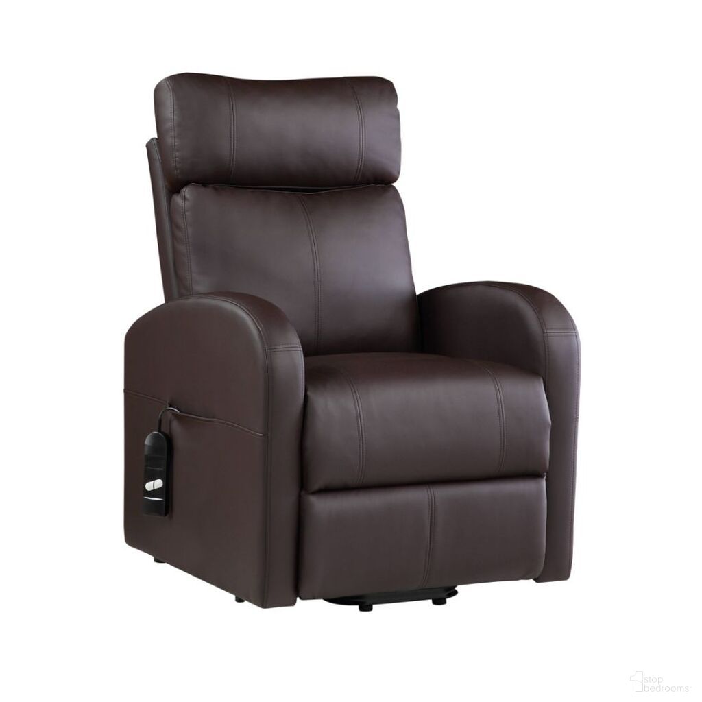 The appearance of Acme Ricardo Recliner With Power Lift In Brown Pu designed by ACME in the modern / contemporary interior design. This brown piece of furniture was selected by 1StopBedrooms from Ricardo Collection to add a touch of cosiness and style into your home. Sku: 59498. Material: Metal.