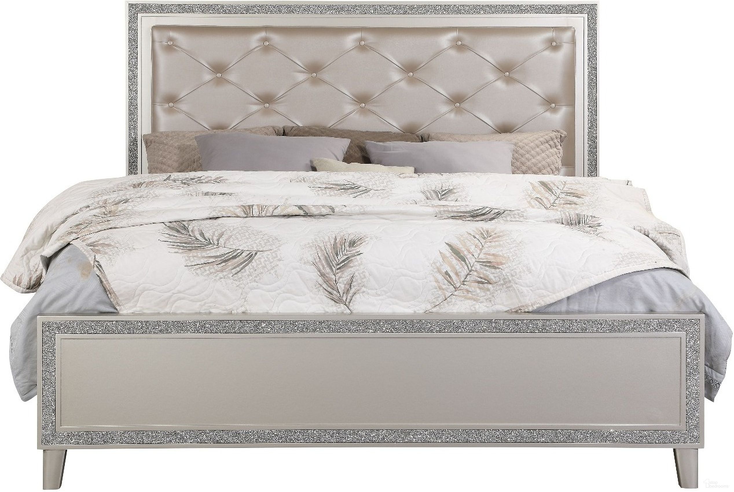 The appearance of Acme Sliverfluff California King Bed With Storage In Champagne Finish designed by ACME in the glam interior design. This champagne piece of furniture  was selected by 1StopBedrooms from Sliverfluff Collection to add a touch of cosiness and style into your home. Sku: BD00240CK1;BD00240CK2;BD00240CK3. Bed Type: Storage Bed. Material: Wood. Bed Size: California King.