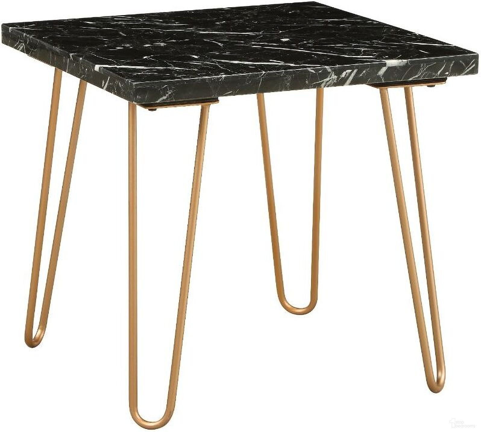 The appearance of Telestis End Table in Black/Gold designed by ACME in the industrial interior design. This two-tone color piece of furniture  was selected by 1StopBedrooms from Telestis Collection to add a touch of cosiness and style into your home. Sku: 84507. Material: Wood.