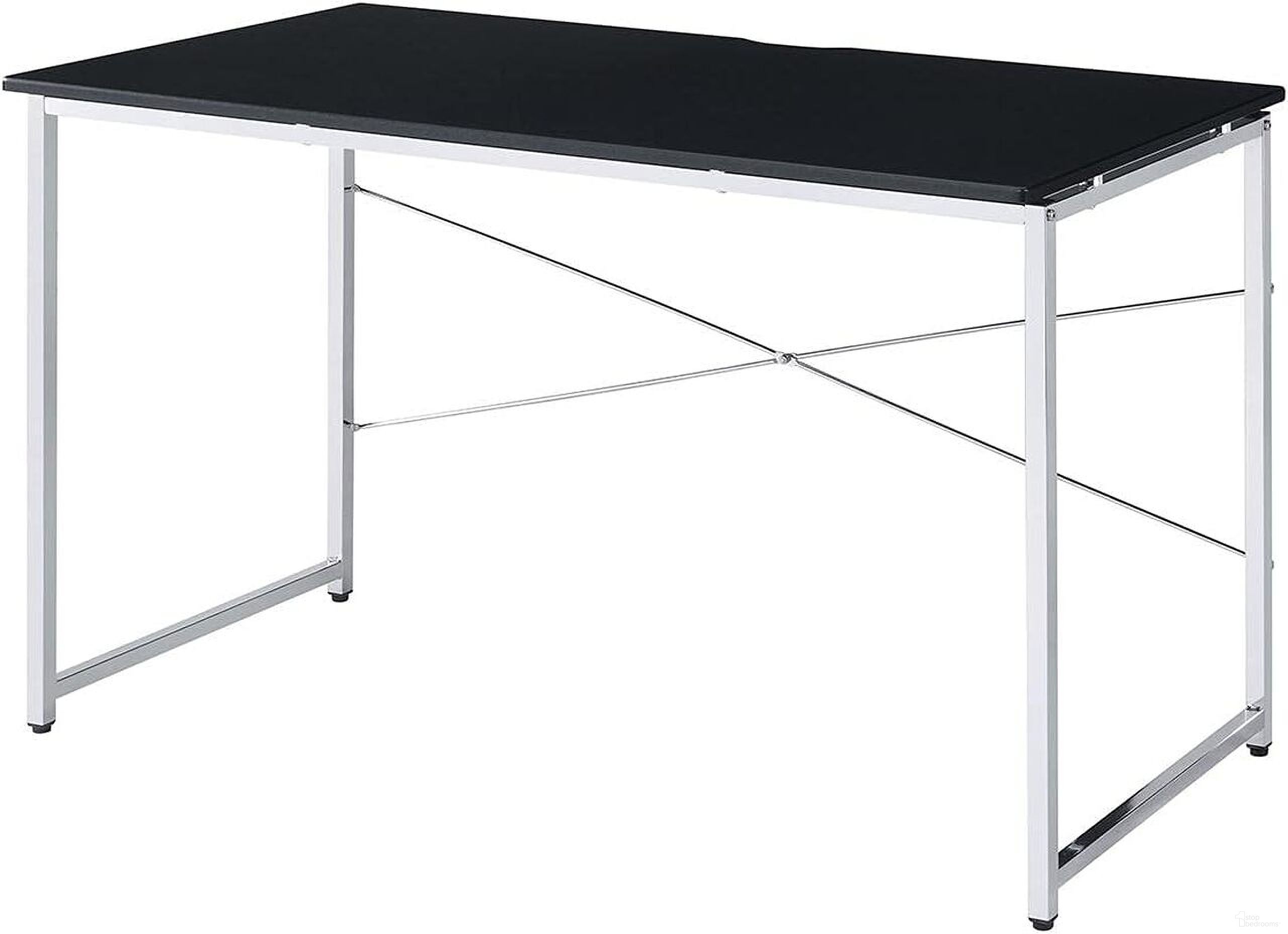The appearance of Acme Tennos Vanity Desk In Black And Chrome Finish designed by ACME in the modern / contemporary interior design. This black and chrome piece of furniture was selected by 1StopBedrooms from Tennos Collection to add a touch of cosiness and style into your home. Sku: AC00904. Material: Wood.