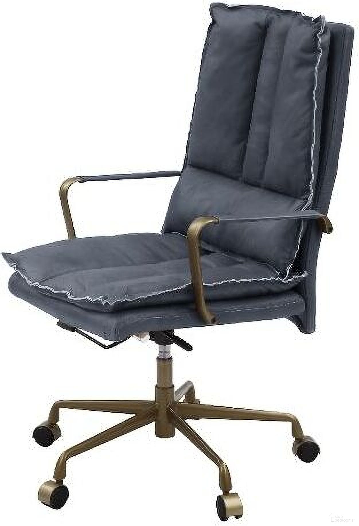 Acme Tinzud Office Chair In Gray Leather