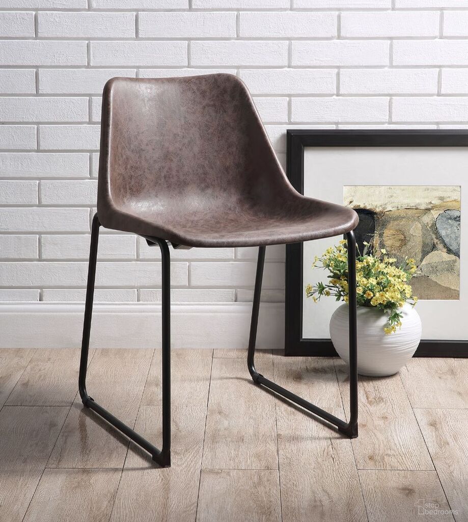 The appearance of Acme Valgus Side Chair Set Of 2 In Vintage Mocha and Black designed by ACME in the transitional interior design. This mocha piece of furniture was selected by 1StopBedrooms from Valgus Collection to add a touch of cosiness and style into your home. Sku: 96802. Material: Metal. Chair Type: Side Chair.