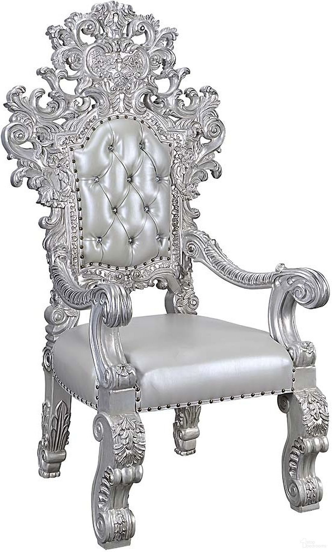 The appearance of Acme Valkyrie Arm Chair Set Of 2 In Light Gold And Gray Finish designed by ACME in the transitional interior design. This light gold piece of furniture was selected by 1StopBedrooms from Valkyrie Collection to add a touch of cosiness and style into your home. Sku: DN00691. Material: Wood. Chair Type: Arm Chair.