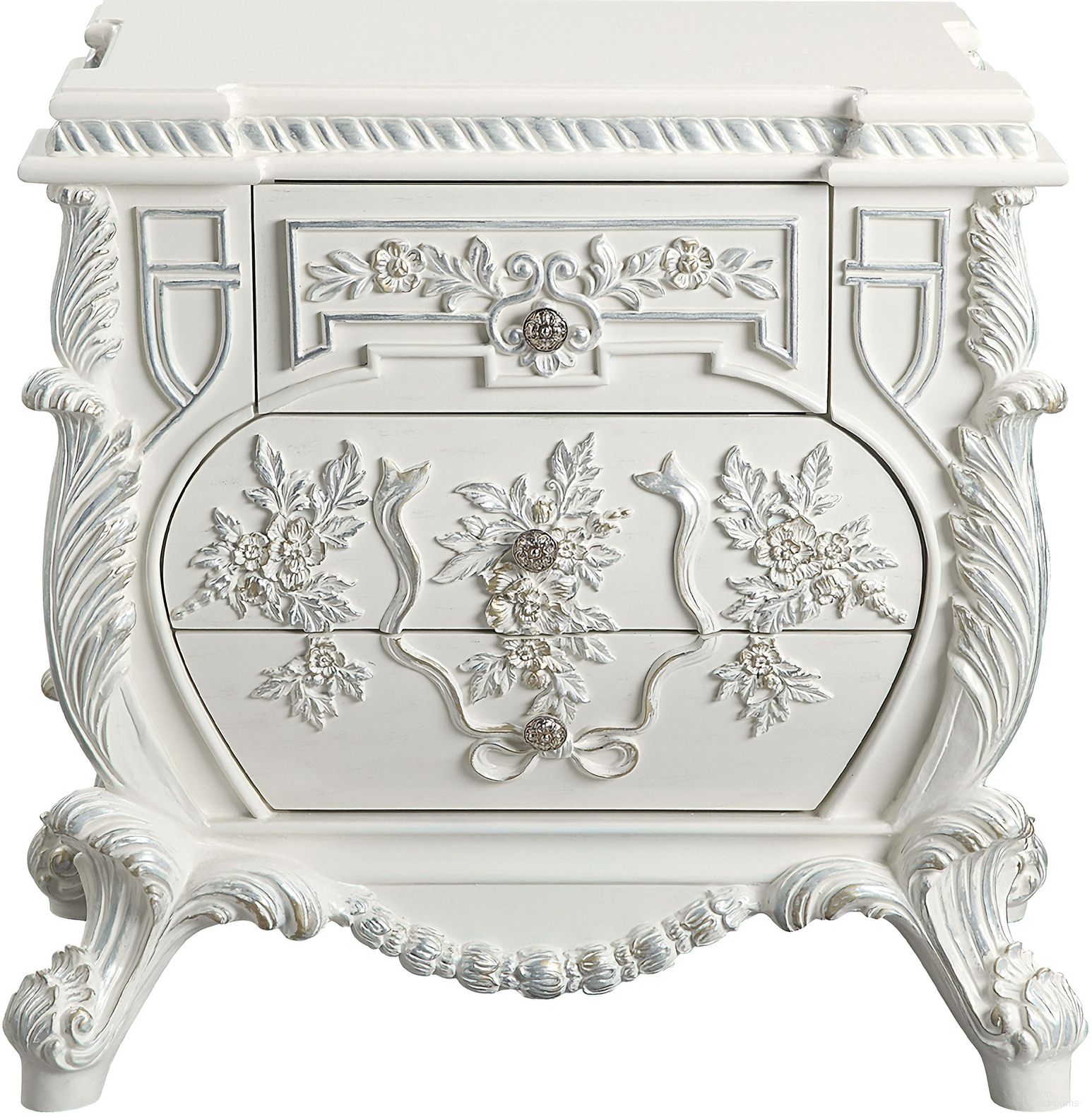 Acme Vanaheim Nightstand In Antique White Finish