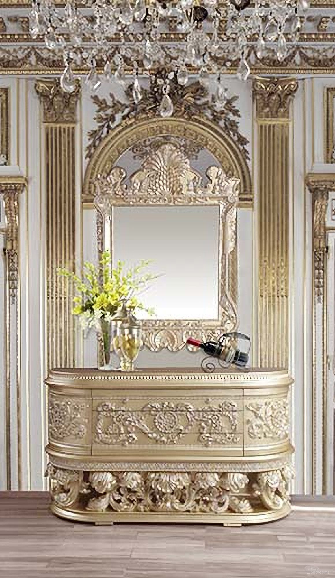 The appearance of Acme Vatican Server In Champagne Silver Finish designed by ACME in the transitional interior design. This champagne piece of furniture was selected by 1StopBedrooms from Vatican Collection to add a touch of cosiness and style into your home. Sku: DN00464. Material: Wood.