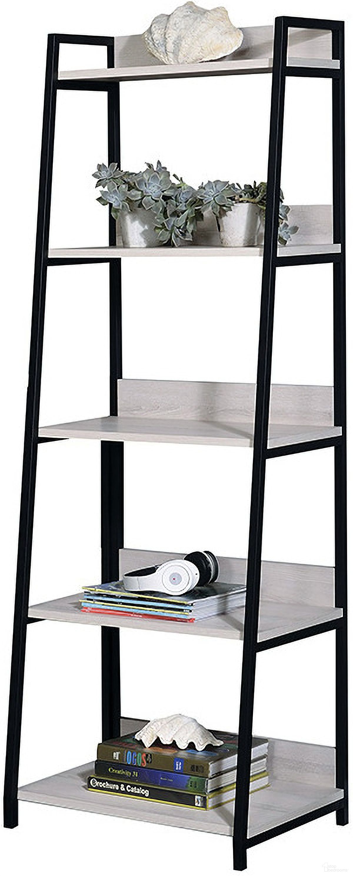 The appearance of Acme Wendral 16 Inch 5-Tier Bookshelf In Natural and Black designed by ACME in the industrial interior design. This natural piece of furniture was selected by 1StopBedrooms from Wendral Collection to add a touch of cosiness and style into your home. Sku: 92673. Material: Wood.