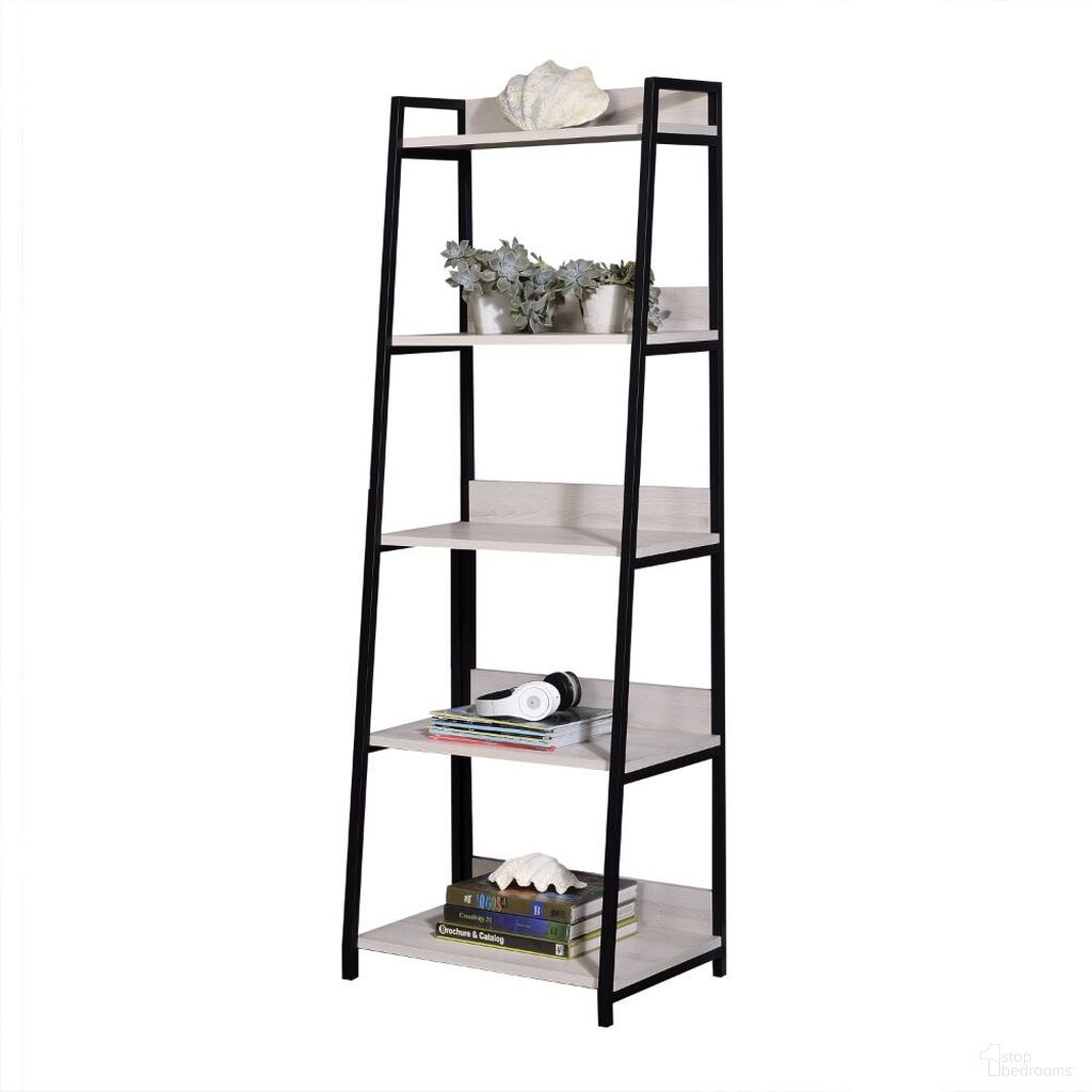 The appearance of Acme Wendral 23 Inch 5-Tier Bookshelf In Natural and Black designed by ACME in the industrial interior design. This natural piece of furniture was selected by 1StopBedrooms from Wendral Collection to add a touch of cosiness and style into your home. Sku: 92674. Material: Wood.