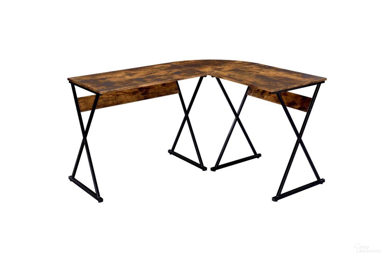 The appearance of Acme Zafiri Writing Desk In Weathered Oak And Black Finish designed by ACME in the industrial interior design. This weathered oak piece of furniture  was selected by 1StopBedrooms from Zafiri Collection to add a touch of cosiness and style into your home. Sku: 92810. Material: Wood.