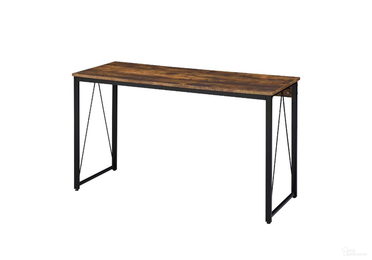 The appearance of Zaidin 47 Inch Writing Desk In Weathered Oak And Black Finish designed by ACME in the industrial interior design. This weathered oak piece of furniture  was selected by 1StopBedrooms from Zaidin Collection to add a touch of cosiness and style into your home. Sku: 92605. Material: Wood.