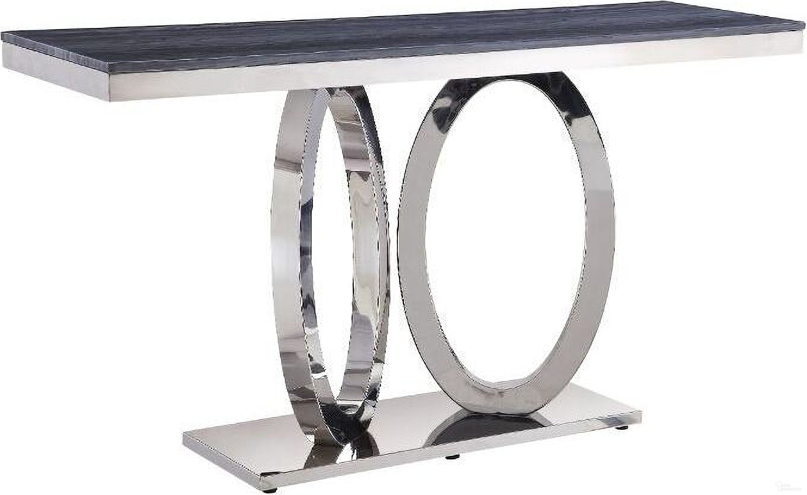 The appearance of Acme Zasir Sofa Table designed by ACME in the modern / contemporary interior design. This silver and grey piece of furniture was selected by 1StopBedrooms from Zasir Collection to add a touch of cosiness and style into your home. Sku: 87343T;87344FRM;87345ST;87346BASE. Material: Stainless Steel.