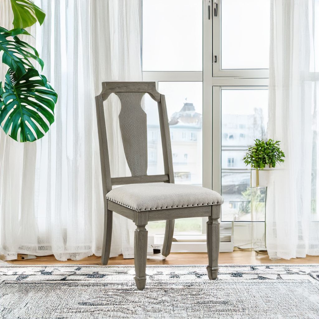 The appearance of Acme Zumala Side Chair Set Of 2 In Beige Linen And Weathered Oak Finish designed by ACME in the transitional interior design. This weathered oak piece of furniture was selected by 1StopBedrooms from Zumala Collection to add a touch of cosiness and style into your home. Sku: 73262. Material: Wood. Chair Type: Side Chair.