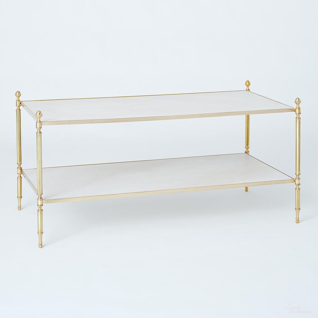 The appearance of Acorn Cocktail Table In Brass designed by Global Views in the modern / contemporary interior design. This brass piece of furniture  was selected by 1StopBedrooms from Acorn Collection to add a touch of cosiness and style into your home. Sku: WDS8007-GV. Material: Stone.