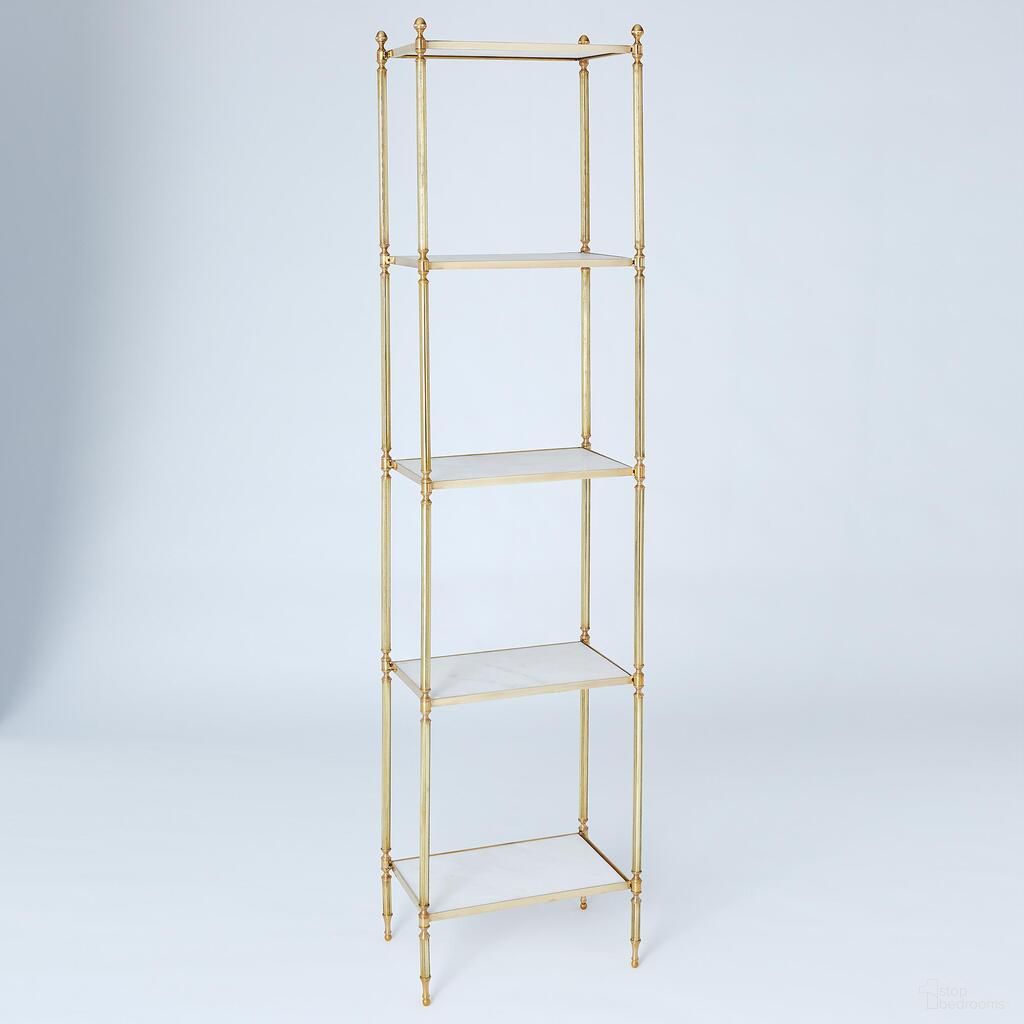 Acorn Etagere In Brass