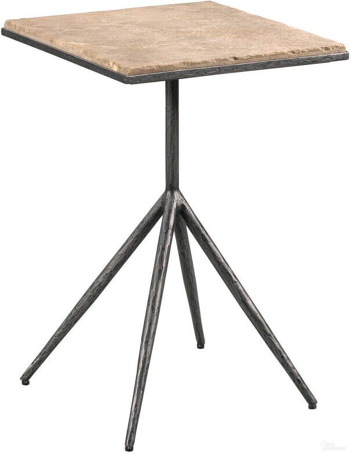 The appearance of Sorrento Chairside Table In Tumbled Light Emperador designed by Kincaid in the transitional interior design. This tumbled light emperador piece of furniture  was selected by 1StopBedrooms from Sorrento Collection to add a touch of cosiness and style into your home. Sku: 113-916. Material: Steel.