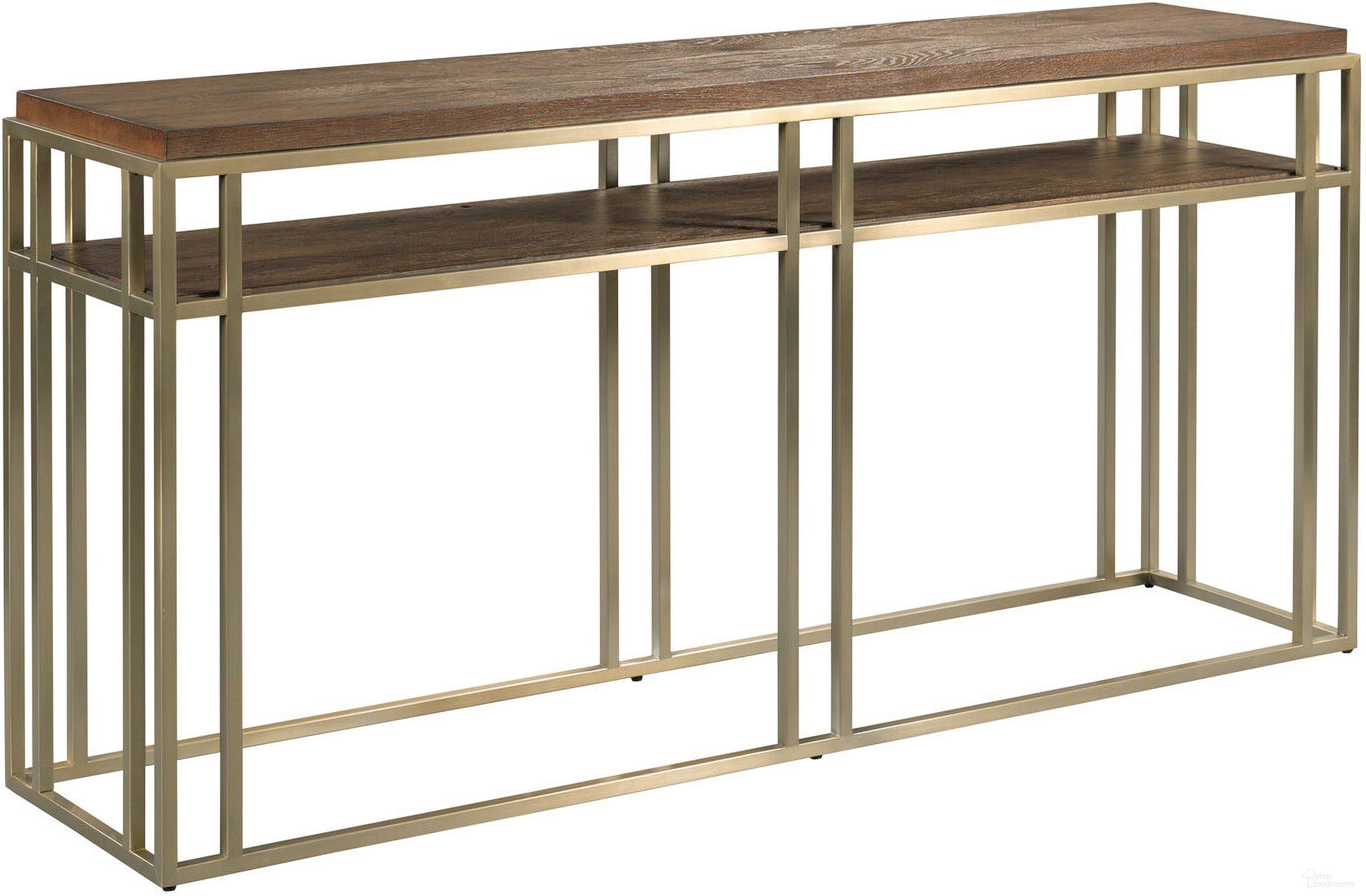 The appearance of Brighton Sofa Table In Cacao designed by Kincaid in the transitional interior design. This cacao piece of furniture  was selected by 1StopBedrooms from Brighton Collection to add a touch of cosiness and style into your home. Sku: 114-925. Material: Metal.
