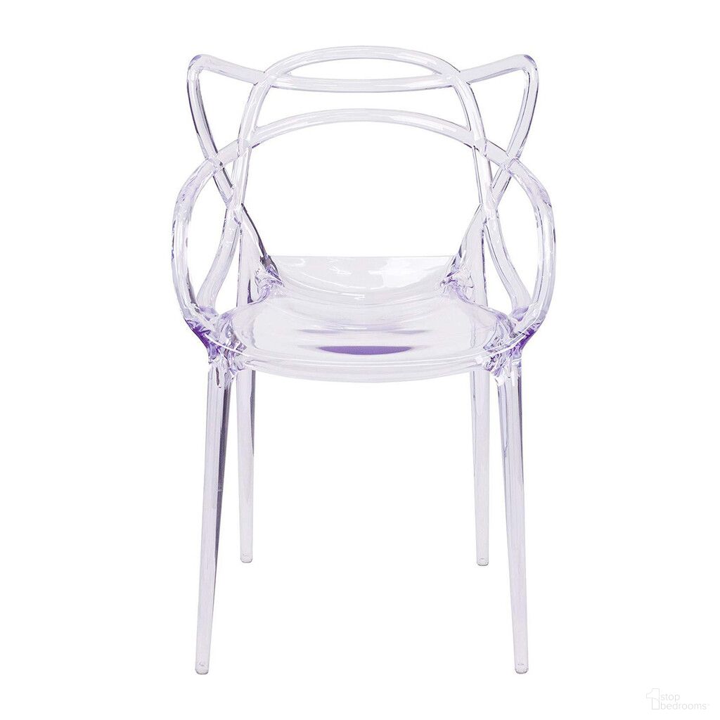 The appearance of Acrylic Open Back Dining Arm Chair In Clear designed by Homeroots in the modern / contemporary interior design. This clear piece of furniture was selected by 1StopBedrooms from to add a touch of cosiness and style into your home. Sku: 519108. Material: Acrylic. Chair Type: Arm Chair.