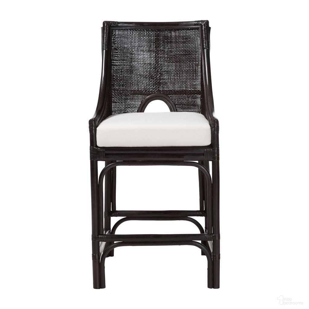 Acton Natural Rattan Counter Stool In Espresso