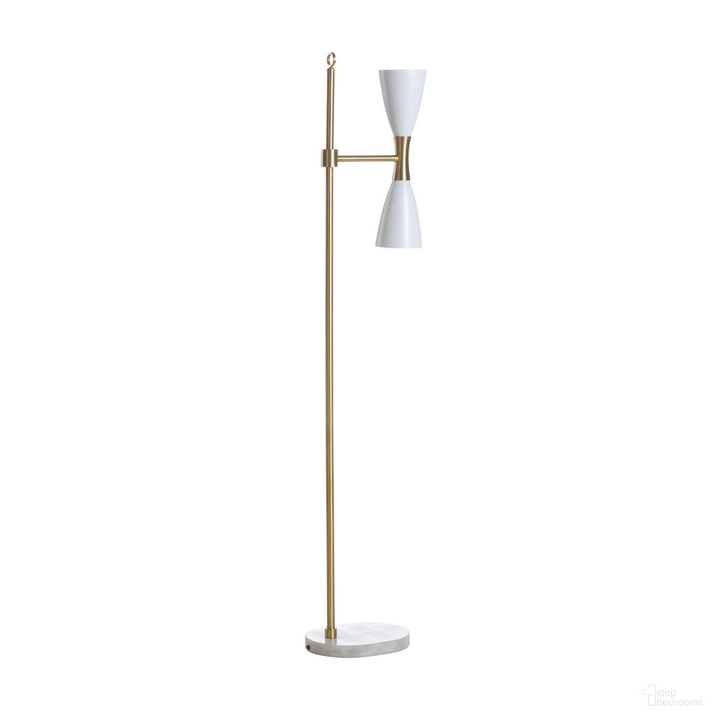Ada Floor Lamp In White and Cream