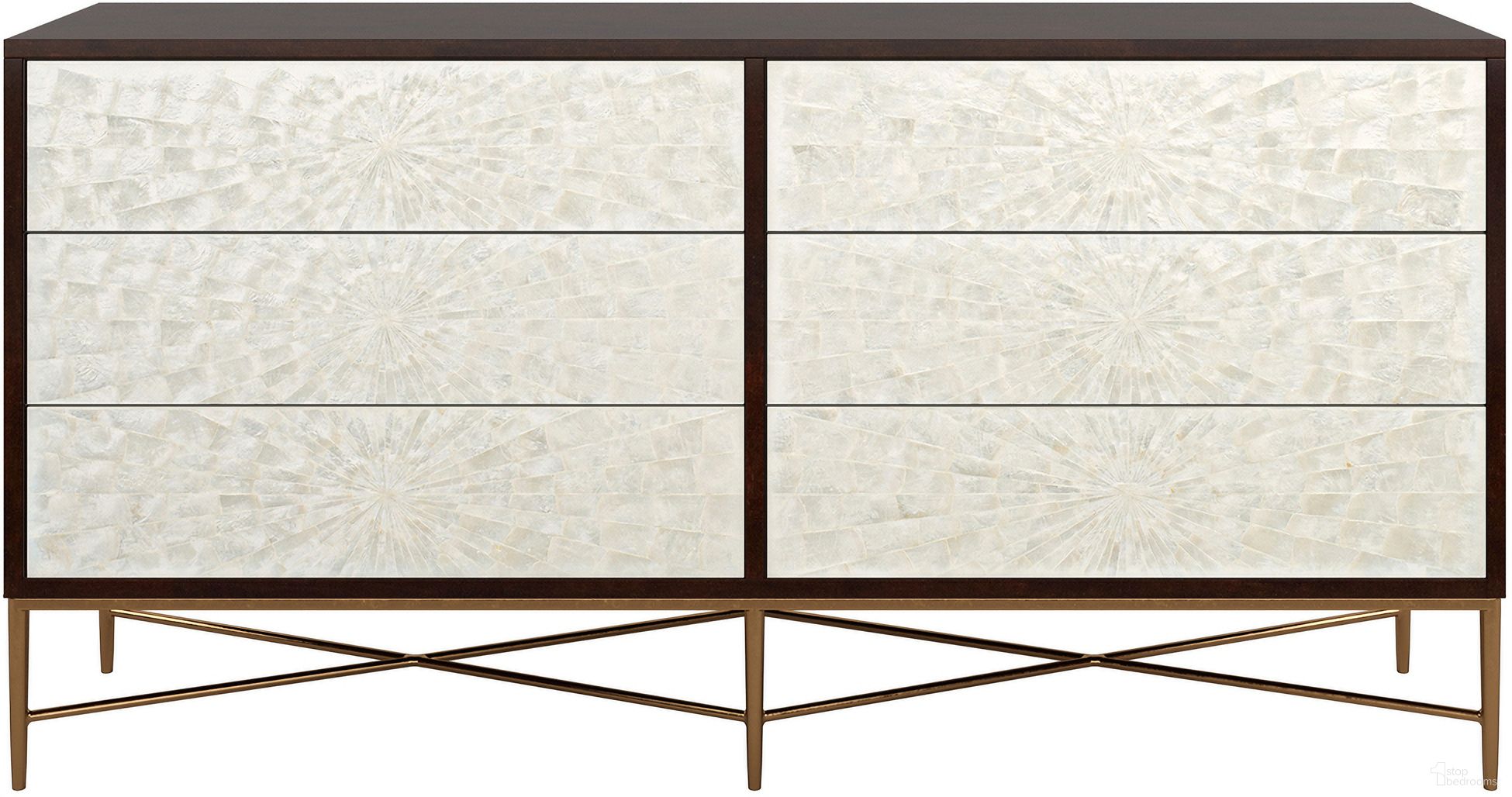 The appearance of Adagio Dresser designed by Bernhardt in the modern / contemporary interior design. This espresso/natural/bronze piece of furniture was selected by 1StopBedrooms from Adagio Collection to add a touch of cosiness and style into your home. Sku: 353052. Material: Steel.
