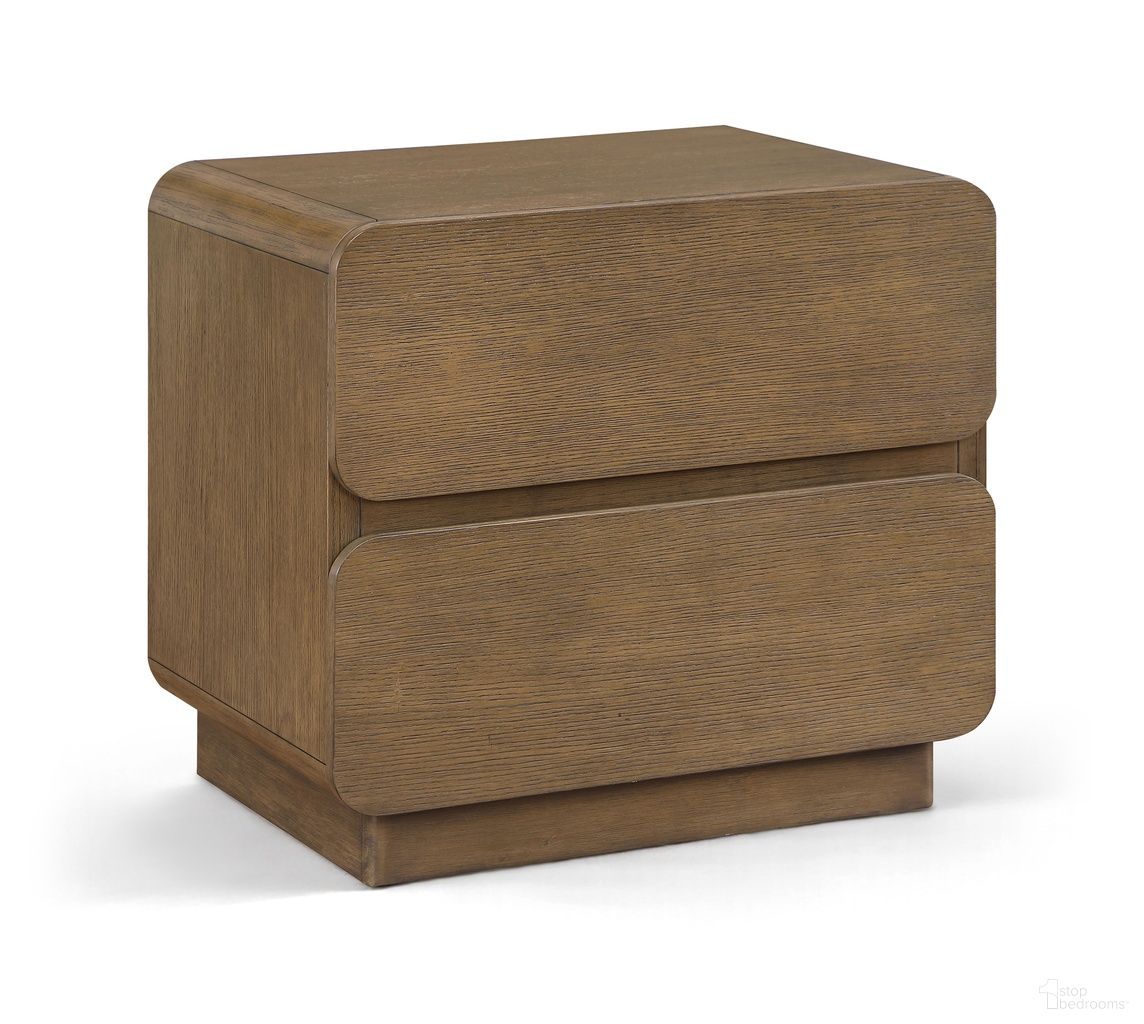The appearance of Adagio Solid Wood and Oak Veneer Nightstand In Brown designed by Meridian in the modern / contemporary interior design. This brown piece of furniture was selected by 1StopBedrooms from Adagio Collection to add a touch of cosiness and style into your home. Sku: AdagioBrown-NS. Material: Oak Veneer.