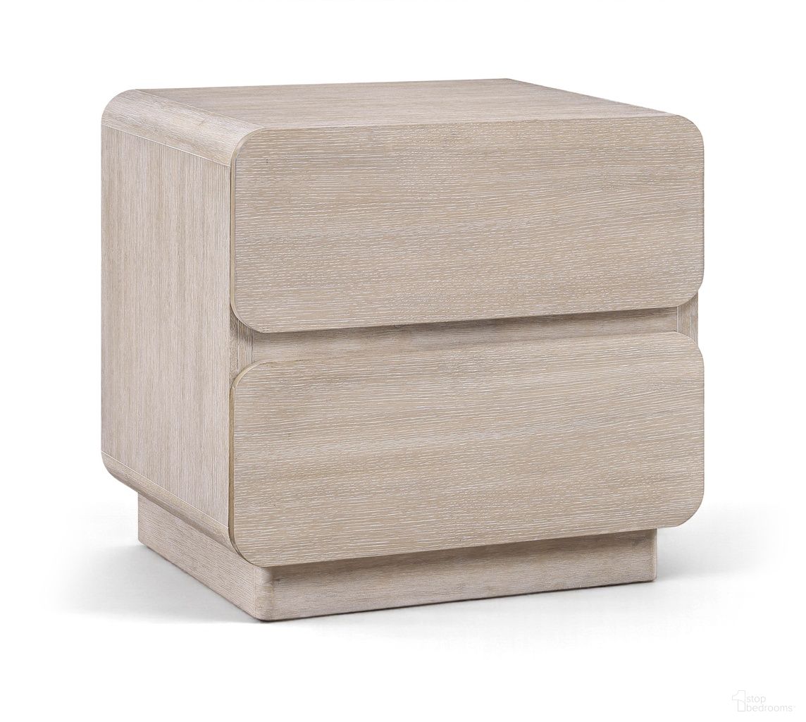 Adagio Solid Wood and Oak Veneer Nightstand In Natural